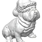 Figura - Bulldog Británico Navideño - Miniatura 1