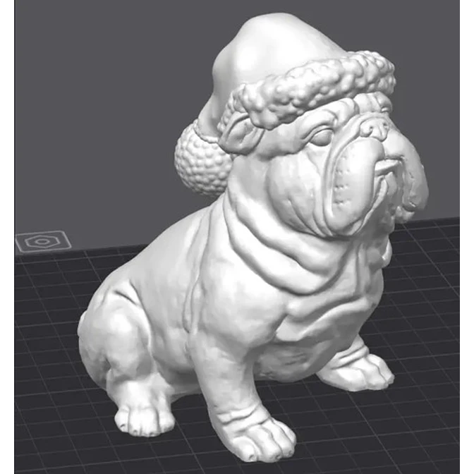 Figura - Bulldog Británico Navideño 4