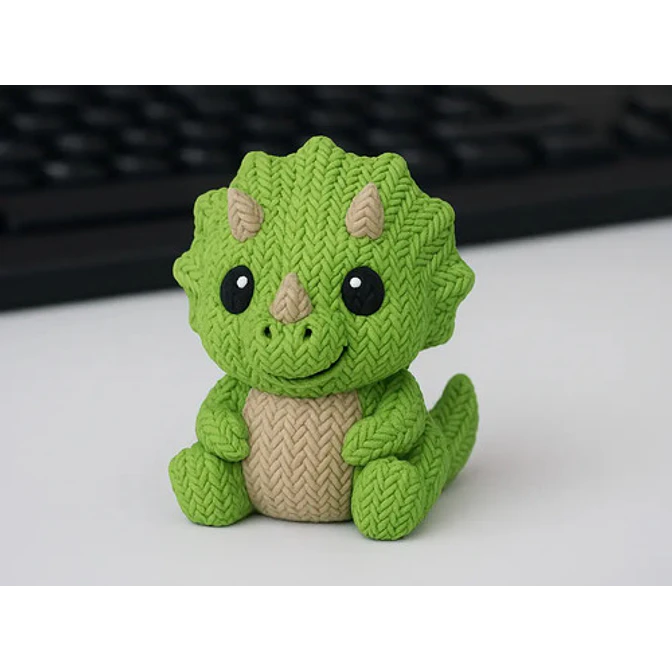 Figura Decorativa- Triceratops De Punto Verde 2