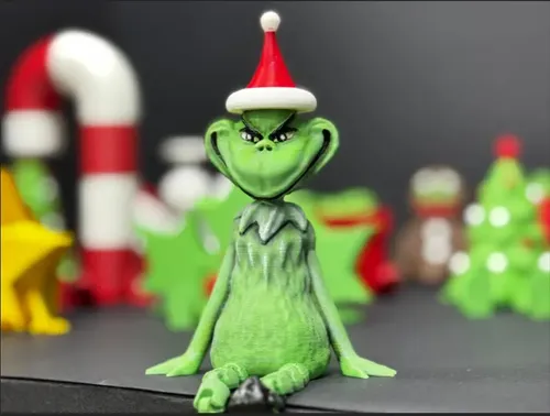 Figura Articulada - Grinch Navideño Sentado - Foto 5