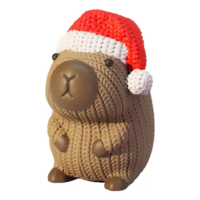 Figura - Castor Cafe Navideño Tejido
