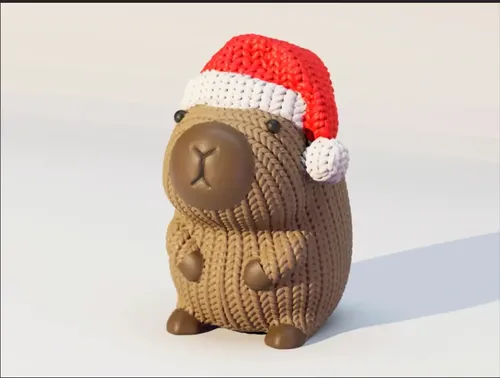 Figura - Castor Cafe Navideño Tejido - Foto 2
