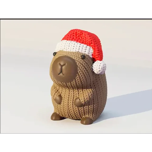 Figura - Castor Cafe Navideño Tejido
