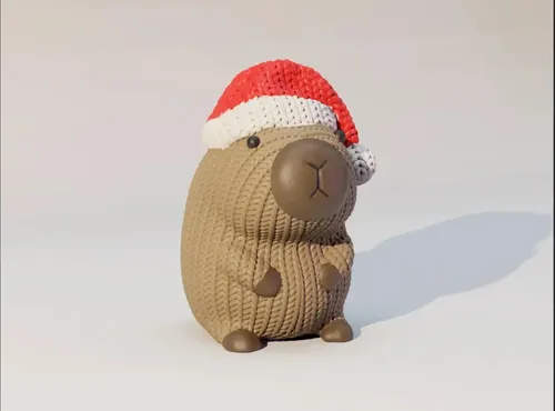Figura - Castor Cafe Navideño Tejido - Foto 3