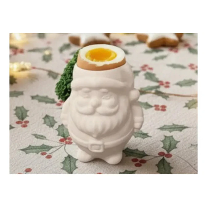 Taza Funda De Huevo De Papá Noel Navideña 1