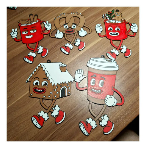 Pack De 5 Adornos Navideños Divertidos