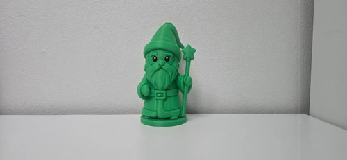 Gnomo Mago Con Bastón Estelar Para Navidad - Adorno - Foto 2