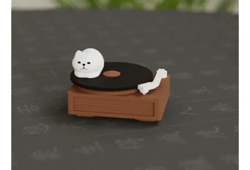 Figura Decorativa De Gato Música