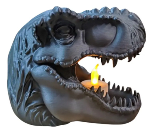 Portavelas Led Tiranosaurio Rex