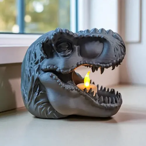 Portavelas Led Tiranosaurio Rex - Foto 3