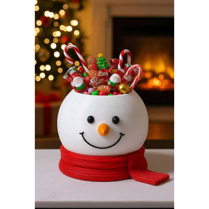 Bowl De Cocina Navidad - Muñeco De Nieve 3