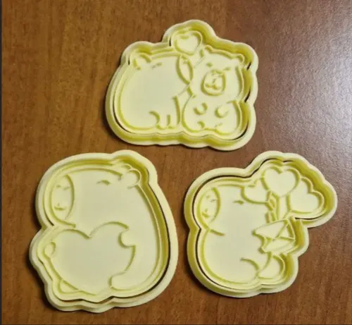 Cortador De Galletas -  Capibara Enamorado (pack 3) - Foto 2