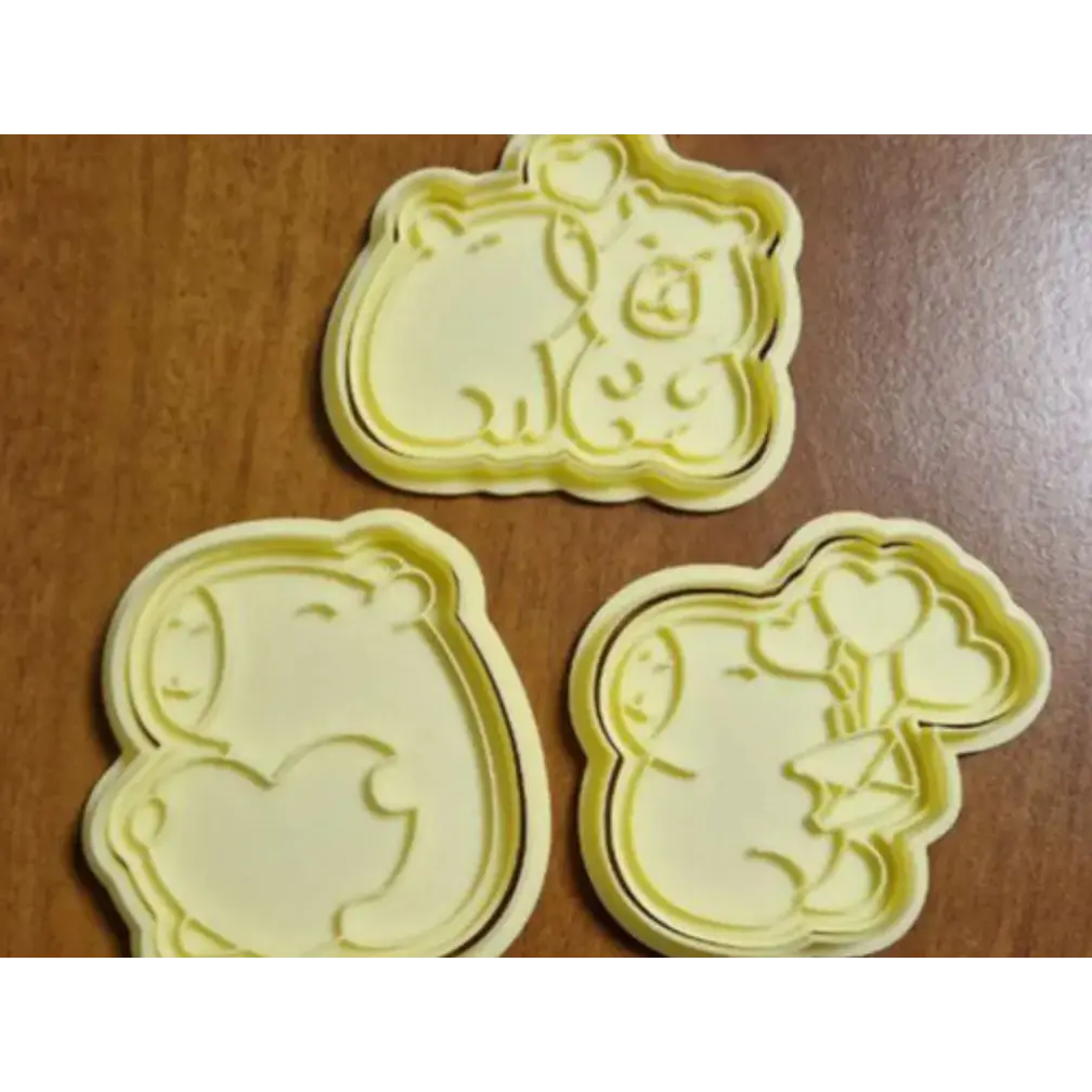 Cortador De Galletas -  Capibara Enamorado (pack 3) 3