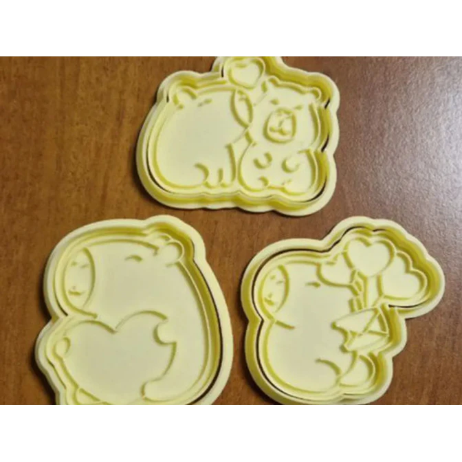Cortador De Galletas -  Capibara Enamorado (pack 3) 3