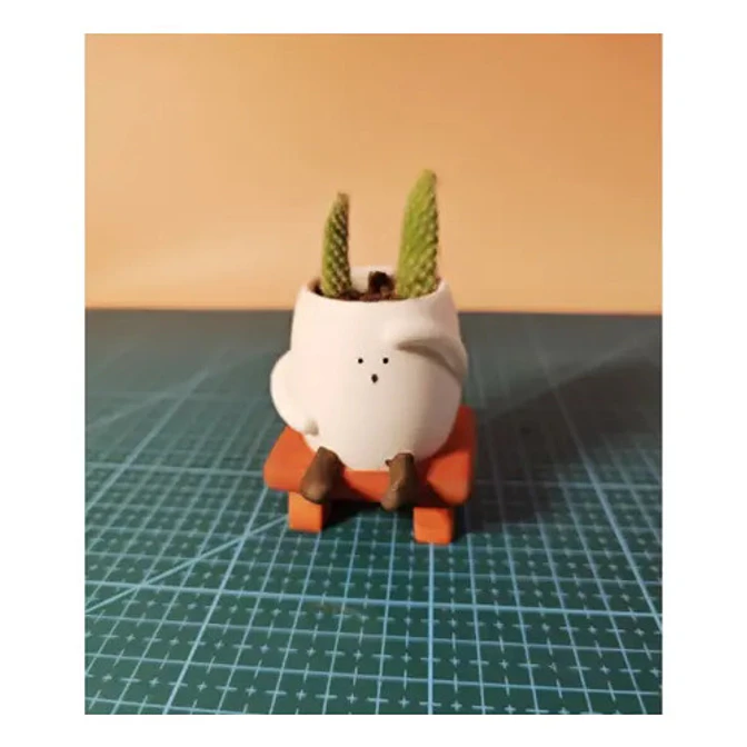 Adorable Decoración De Escritorio De Pequeña Maceta 2