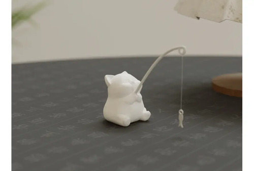 Gatito Pescando Figura Decorativa - Foto 2