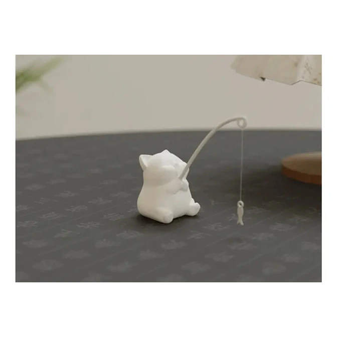 Gatito Pescando Figura Decorativa 2