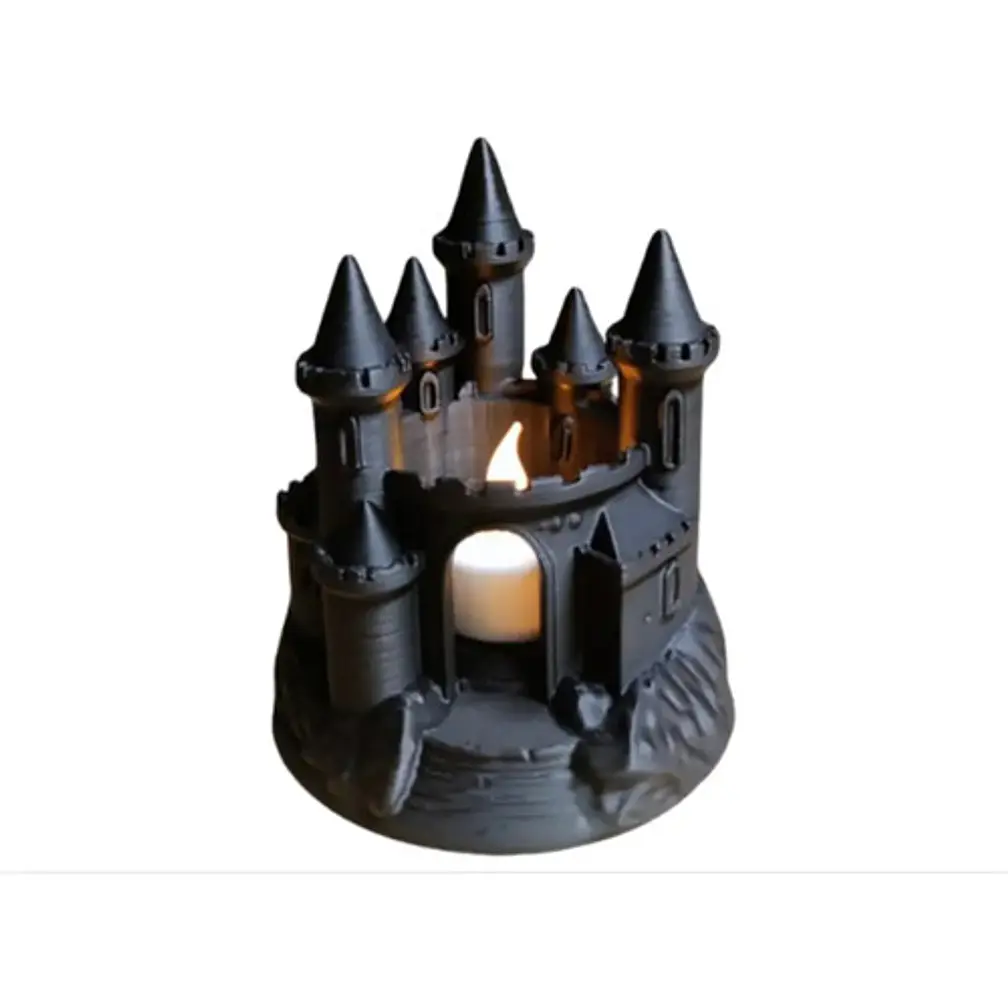 Portavelas Led- Castillo Negro 1