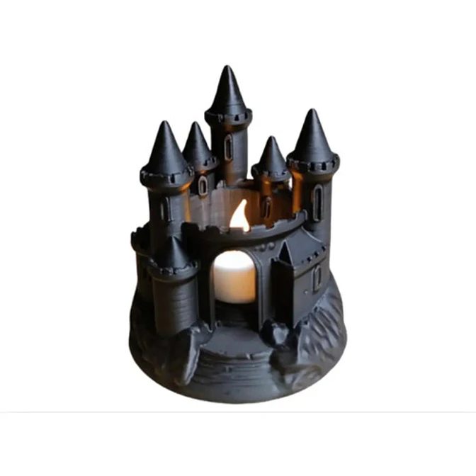 Portavelas Led- Castillo Negro 1