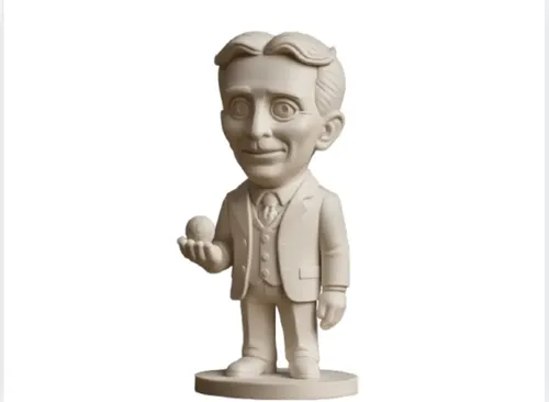 Figura Decoración- Mini Estatua De Nikola Tesla
