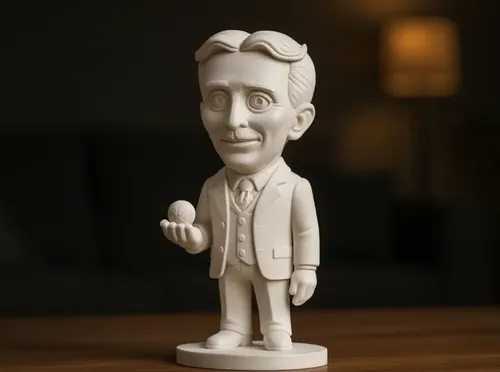 Figura Decoración- Mini Estatua De Nikola Tesla - Foto 2