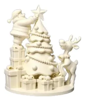 Figura Navideña - Diorama Papá Noel, Reno Y Árbol - Foto 4