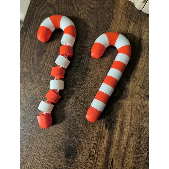 Adornos Navidad - Bastón De Caramelo Articulado 2