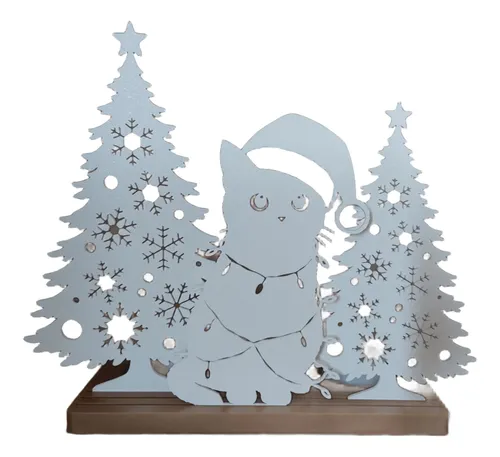 Decoración - Silueta De Gato Navideño - Foto 4