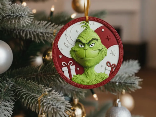 Bola Navidad - Grinch Relieve - Foto 4