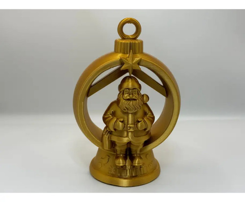 Adorno Para El Árbol De Navidad- Papá Noel Dorado