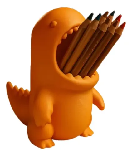 Portalápices Con Forma De Dinosaurio