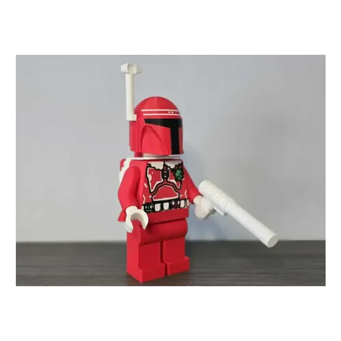 Mandalorian Edición Roja De Navidad - Figura Navideña 1