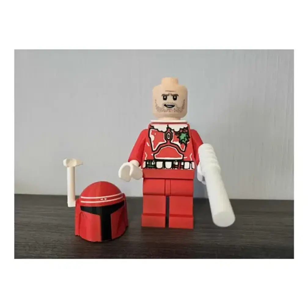 Mandalorian Edición Roja De Navidad - Figura Navideña 4