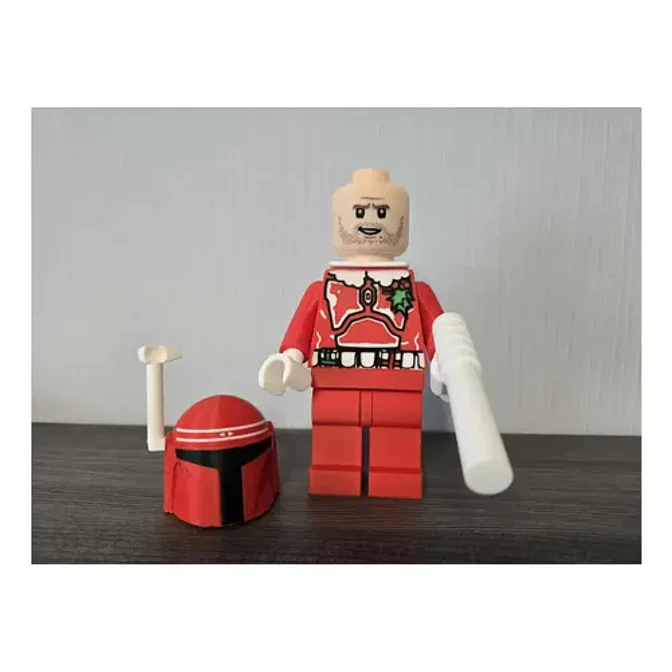 Mandalorian Edición Roja De Navidad - Figura Navideña 4