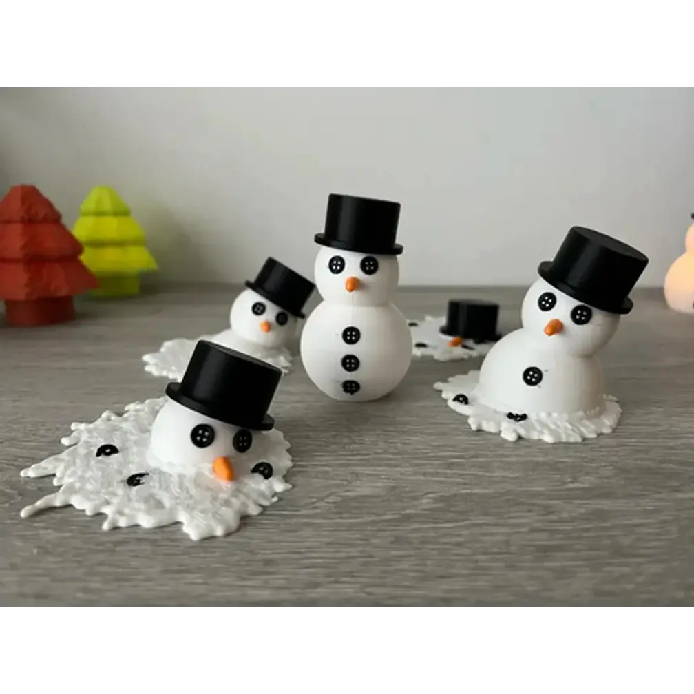 Adorno Navidad - Muñeco De Nieve Derritiéndose (5 Un) 3