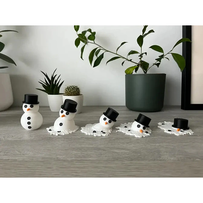 Adorno Navidad - Muñeco De Nieve Derritiéndose (5 Un) 4