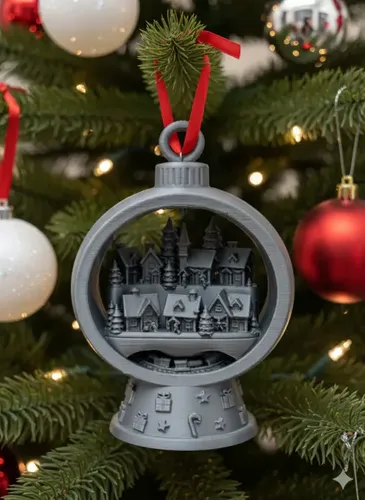 Adorno Para El Árbol De Navidad- Pueblo Nevado - Foto 2