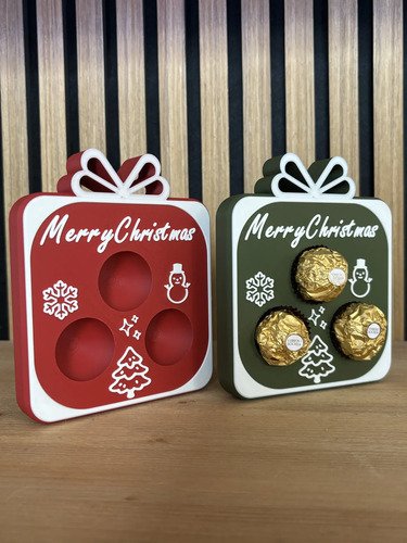 (pack 2) Caja Decorativa - Regalo Navidad