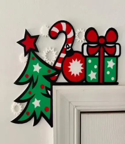 Adorno - Esquina De Puerta Navideño - Foto 4
