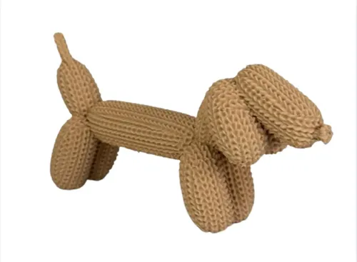 Figura Decoración- Perro Salchicha De Globo Tejido