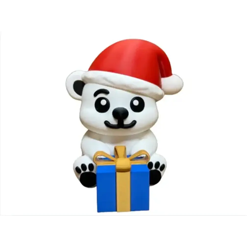 Figura Navideña- Oso De Navidad Con Regalo 1