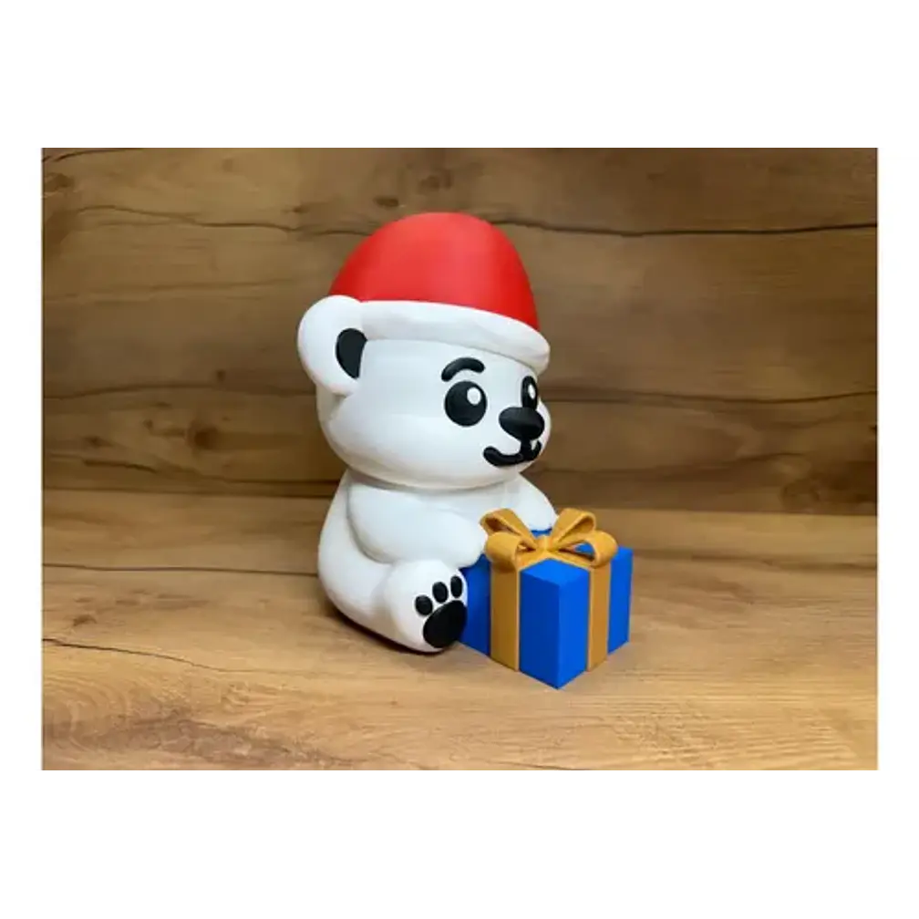 Figura Navideña- Oso De Navidad Con Regalo 2