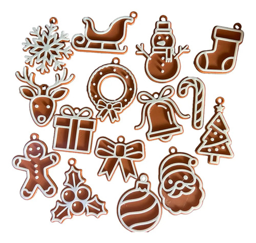 Adornos Navideños - Figuras De Jengibre (pack 15 Un)