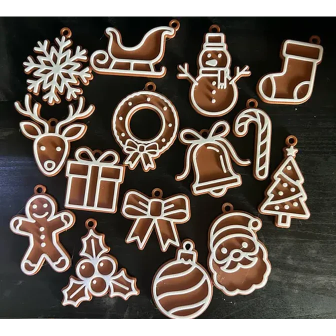 Adornos Navideños - Figuras De Jengibre (pack 15 Un) 2