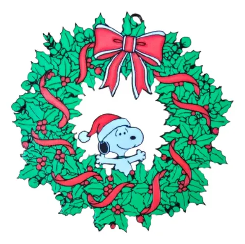 Decoración - Corona De Navidad Estilo Snoopy