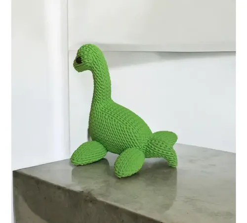 Figura Decoración- Monstruo Del Lago Ness Tejido - Foto 2