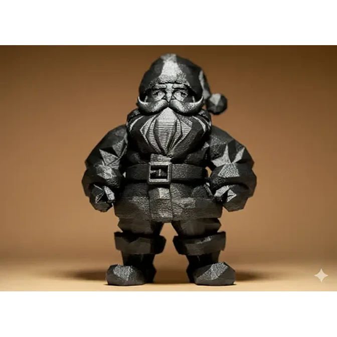 Figura Papa Noel Geométrico - Navidad 3