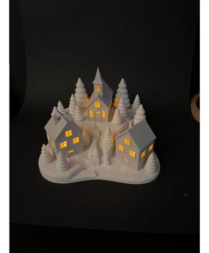 Adorno Navideño- Casas De Velas Nevadas - Foto 2