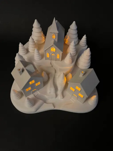 Adorno Navideño- Casas De Velas Nevadas - Foto 3