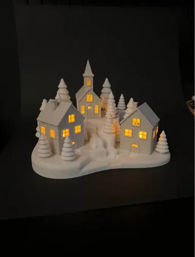 Adorno Navideño- Casas De Velas Nevadas - Foto 4